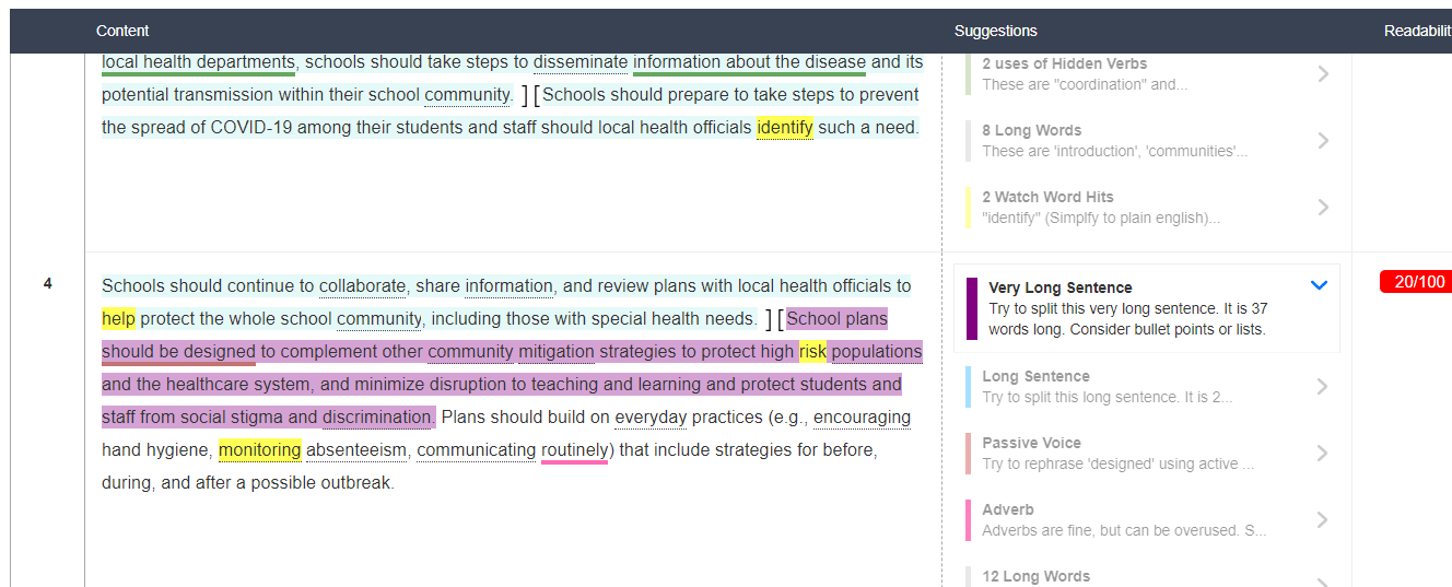 Readability - Very long sentence