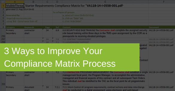 Improve Compliance Matrix