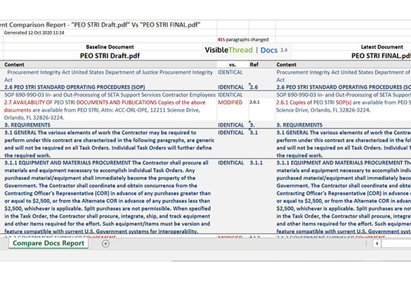 Compare Docs - Excel
