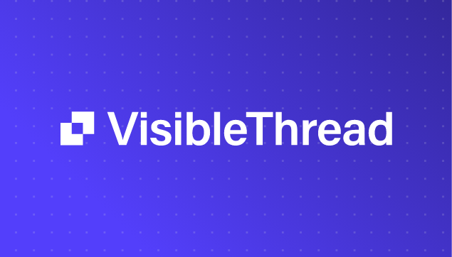 The VisibleThread icon and title on an electric background.