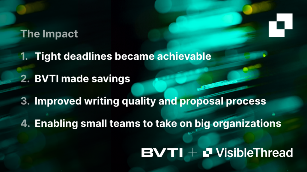 The impact of using VisibleThread for BVTI
