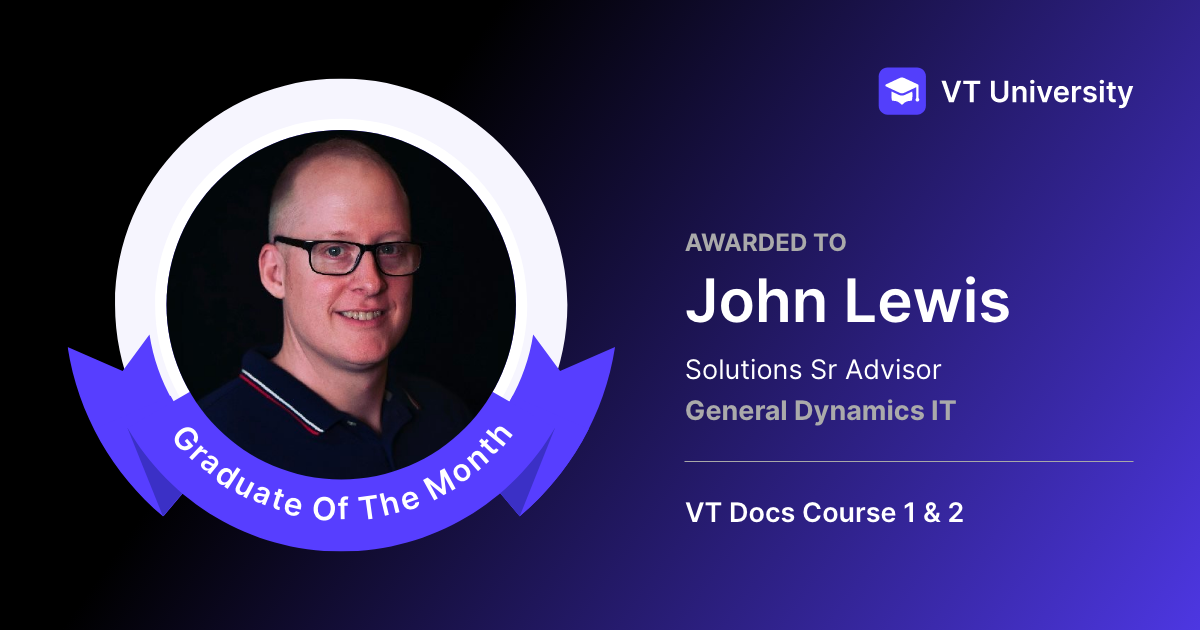 VT University Graduate Of The Month John Lewis