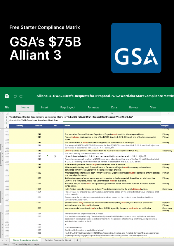 Compliance Matrix - GSA’s $75B Alliant 3