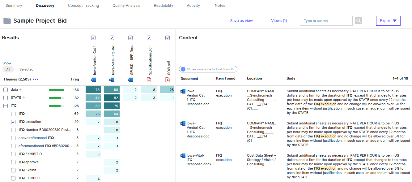 New Discovery screen in VT Docs