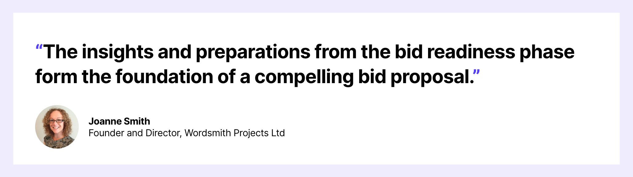 A compelling bid proposal
