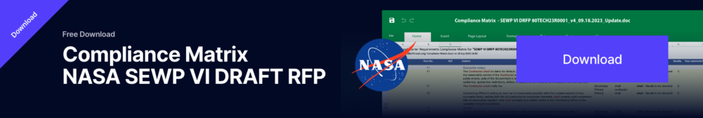 CTA - Compliance Matrix NASA SEWP VI DRAFT RFP