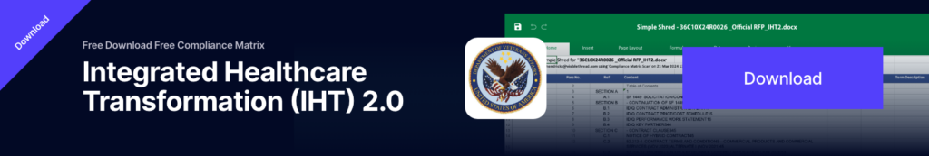 CTA - Compliance Matrix - Integrated Healthcare Transformation (IHT) 2.0