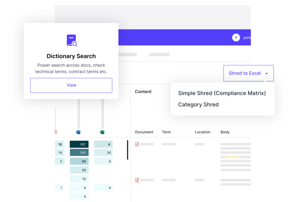 RFP Software - compliance matrix