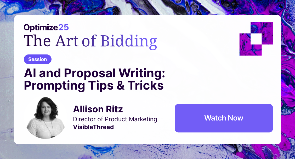 Optimize25 - The Art of Bidding - AI and Proposal Writing Prompting Tips & Tricks – Watch Now